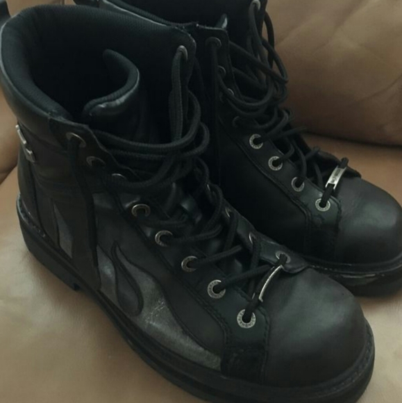 HARLEY-DAVIDSON "FLAME" LACE-UP BOOTS - Picture 4 of 5